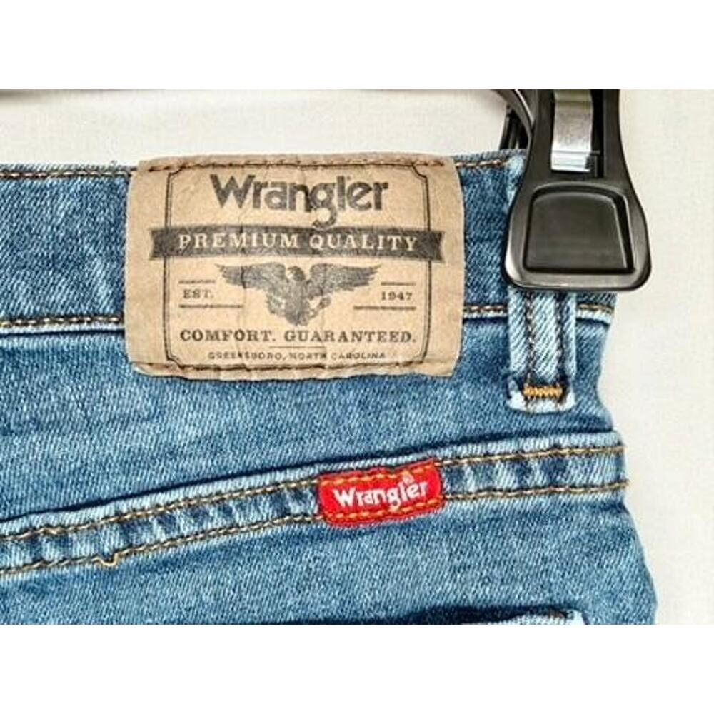 Wrangler Boys Jeans Size 8 Slim Classic Straight Leg Blue Denim Stretch Pants - Picture 5 of 7